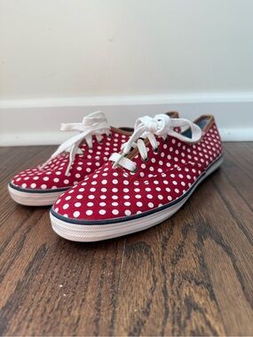 Keds Red Polka Dot Canvas Sneakers